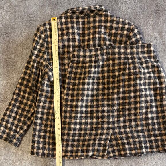 Vintage Wool Petite Sophisticate Plaid Matching Blazer and Skirt - Picture 8 of 8